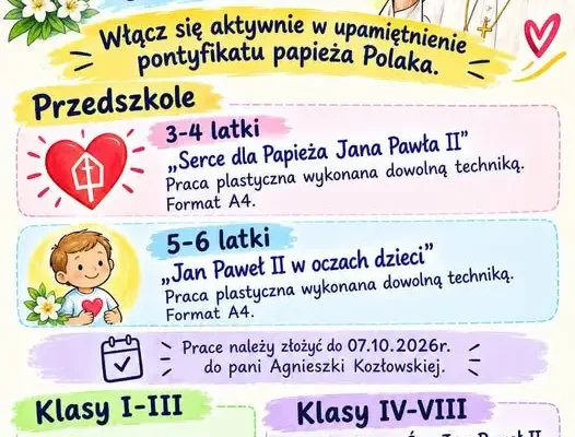 XXVI Dzień Papieski – „Św. Jan Paweł II, Uczeń – Misjonarz”