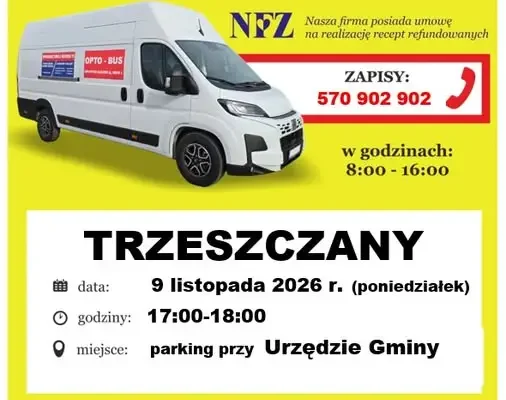 Bezpłatne badania wzroku w Trzeszczanach – Opto-Bus już 9 listopada