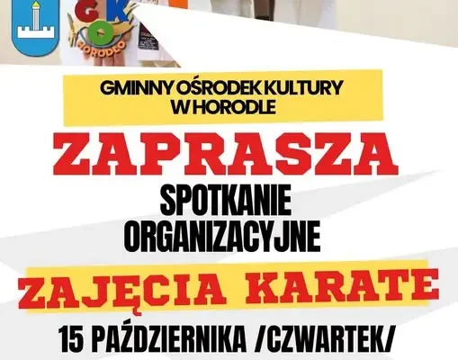 Darmowe zajęcia karate dla dzieci i młodzieży w gminie Horodło – spotkania organizacyjne już 15 października