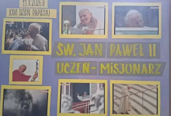 Dzień Papieski w Mirczu: uczniowie kwestowali i modlili się pod pomnikiem św. Jana Pawła II