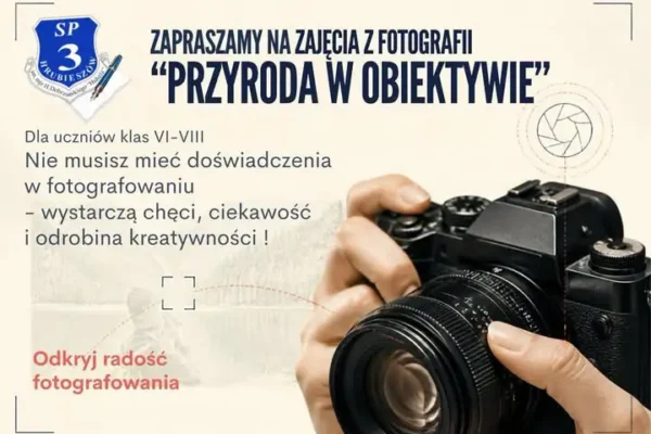 Zajęcia fotograficzne „Przyroda w obiektywie” dla uczniów klas VI-VIII w Hrubieszowie