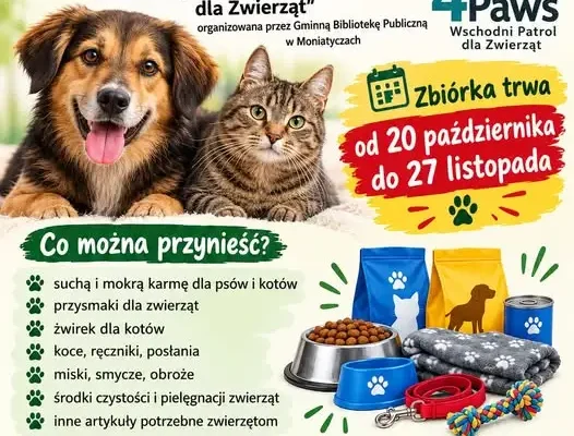 Gmina Hrubieszów zbiera karmę dla bezdomnych zwierząt – rusza coroczna akcja