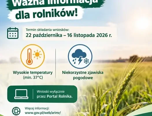 Rolnicy z powiatu hrubieszowskiego mogą starać się o pomoc po klęskach żywiołowych