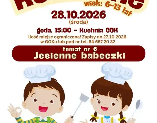 Jesienne babeczki na warsztatach w GOK Werbkowice – zapisy do 27 października