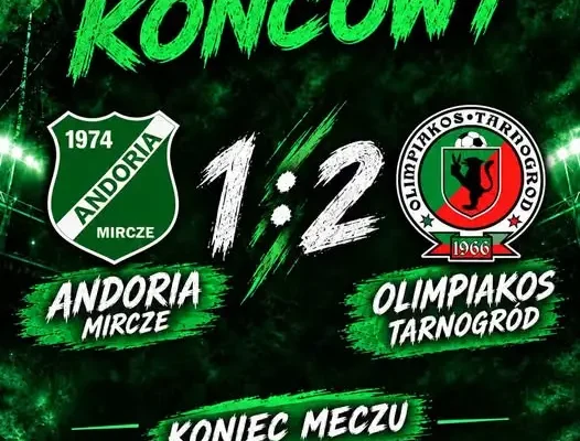 Andoria Mircze przegrywa z Olimpią Tarnogród. Jedyny gol Nazara Tyrevycha