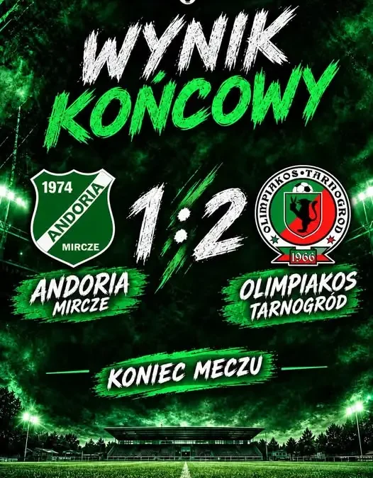 Andoria Mircze przegrywa z Olimpią Tarnogród. Jedyny gol Nazara Tyrevycha