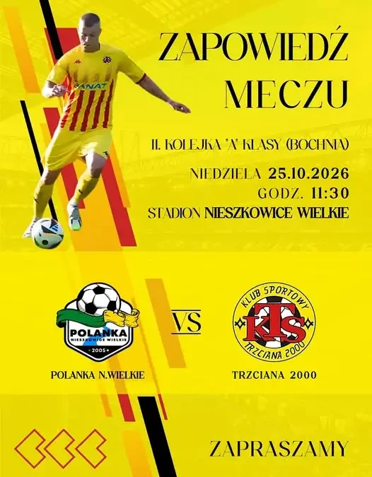 Mecz A klasy: Gmina Trzciana BANAT zmierzy się z Polanką Nieszkowice Wielkie