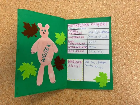 Lapbooki uczniów klasy III B – kreatywna lekcja o „Dziadku i niedźwiadku”