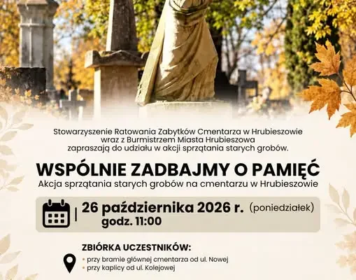 Hrubieszów: wspólne sprzątanie starych grobów na cmentarzu już 26 października