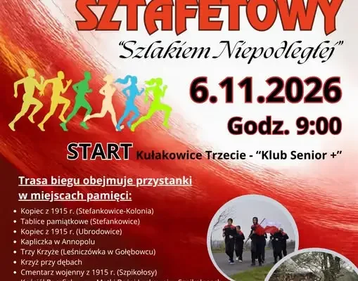 8. Bieg Sztafetowy Szlakiem Niepodległej – 6 listopada w Gminie Hrubieszów