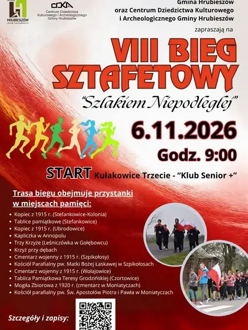 8. Bieg Sztafetowy Szlakiem Niepodległej – 6 listopada w Gminie Hrubieszów