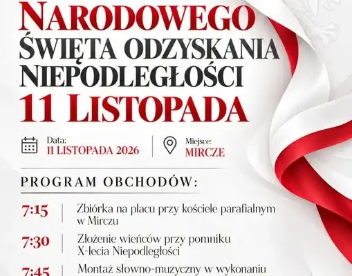 Mircze uczci 108. rocznicę odzyskania niepodległości – znamy program obchodów