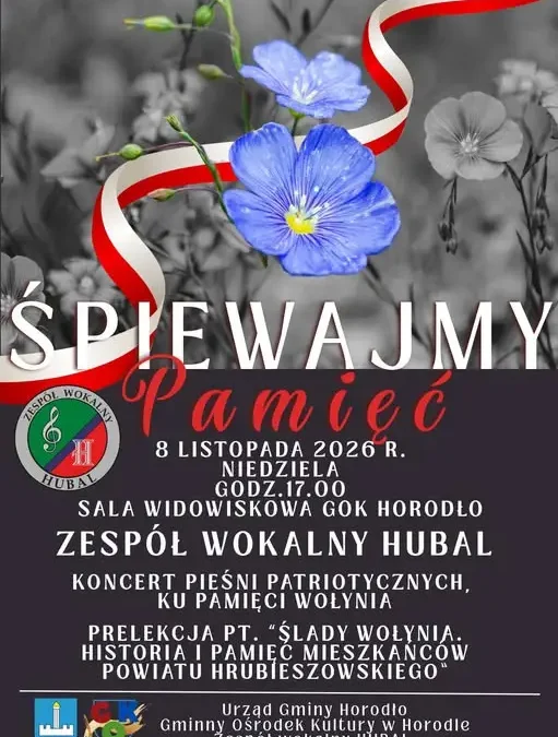 Wieczór pamięci o Wołyniu w Horodle – koncert i prelekcja 8 listopada