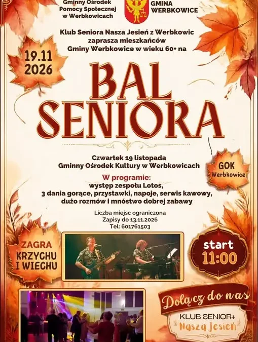 Bal Seniora 2026 w Werbkowicach – zaproszenie do wspólnej zabawy