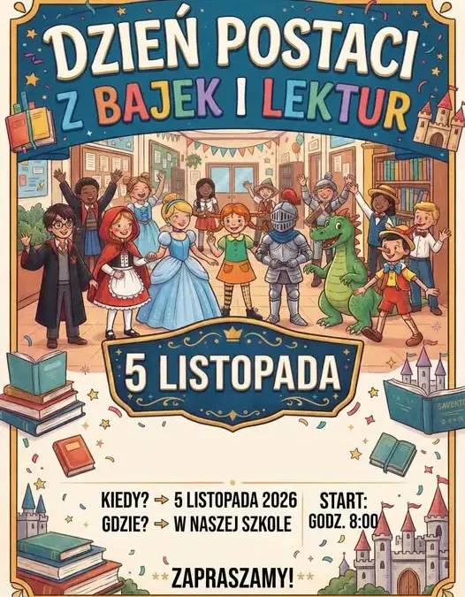 Dzień Postaci w Szkole Podstawowej w Horodle – 5 listopada 2026